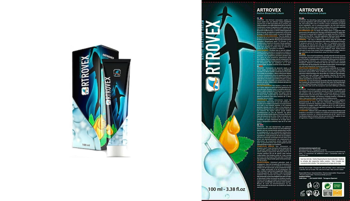 Multipack de ARTROVEX 3x100 ml Joints Muscle Cream total 300 MLT