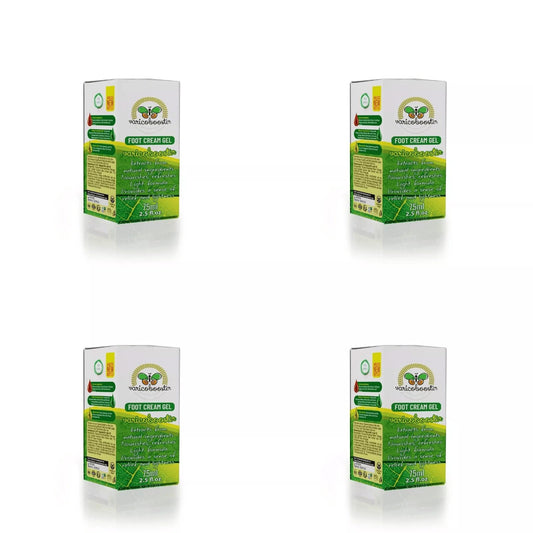VARICOBOOSTER Fußgel-Creme 4x75ml, über 25 sorgfältig ausgewählte Inhaltsstoffe, neue verbesserte Formel auf Basis natürlicher Komponenten, mit innovativer Airless-Flasche, Varico Booster